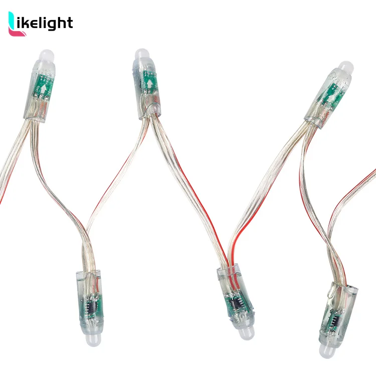 DC 5V DC12V WS2811 Digital LED Pixel point LightWS2811 RGB IC Color Changeable  IP68 waterproof 0.3W Smart LED module Light