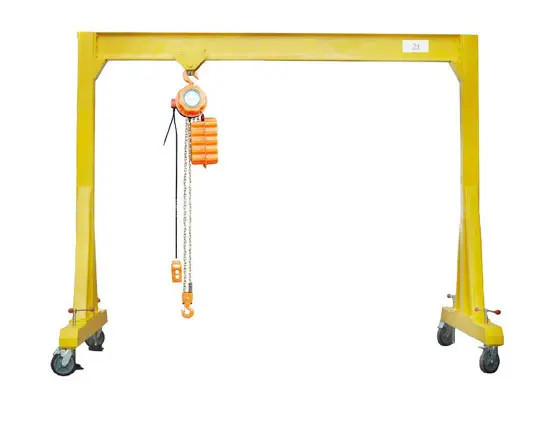 Warehouse material lifting mobile 5 ton small gantry crane price