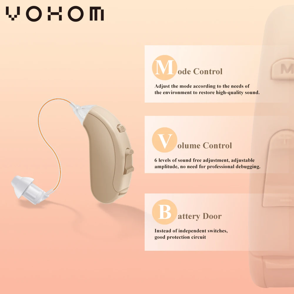 VHP-704 Mini Digital Hearing Aids Invisible for Hearing Loss Seft-fitting Hearing Aid