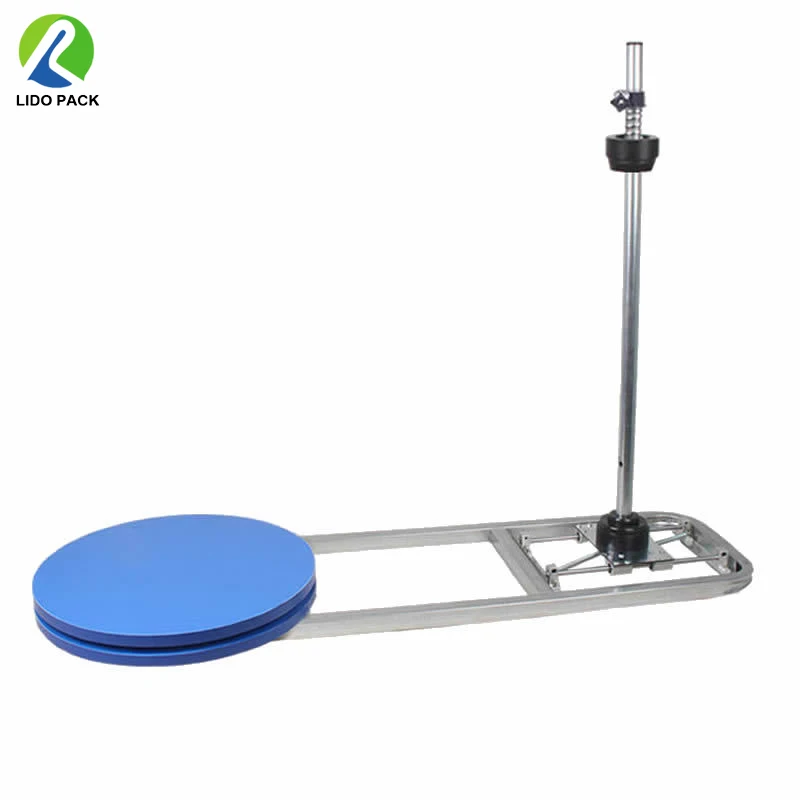 Vertical Low Table semi-automatic Stretch film Wrapping Machine Plastic Film Roll Dispenser For carton box  packing