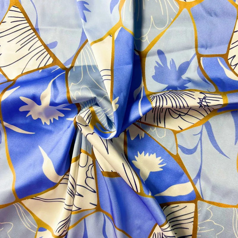 Hometextile Supplier Direct Sales Silk Chiffon Satin Silk Textile Printed Fabric for Dress
