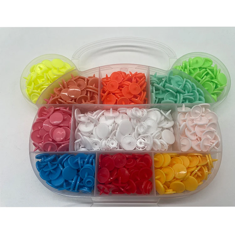 Factory Direct Colorful T5 T8 Round Plastic Snaps Press Button For Garment Fabric