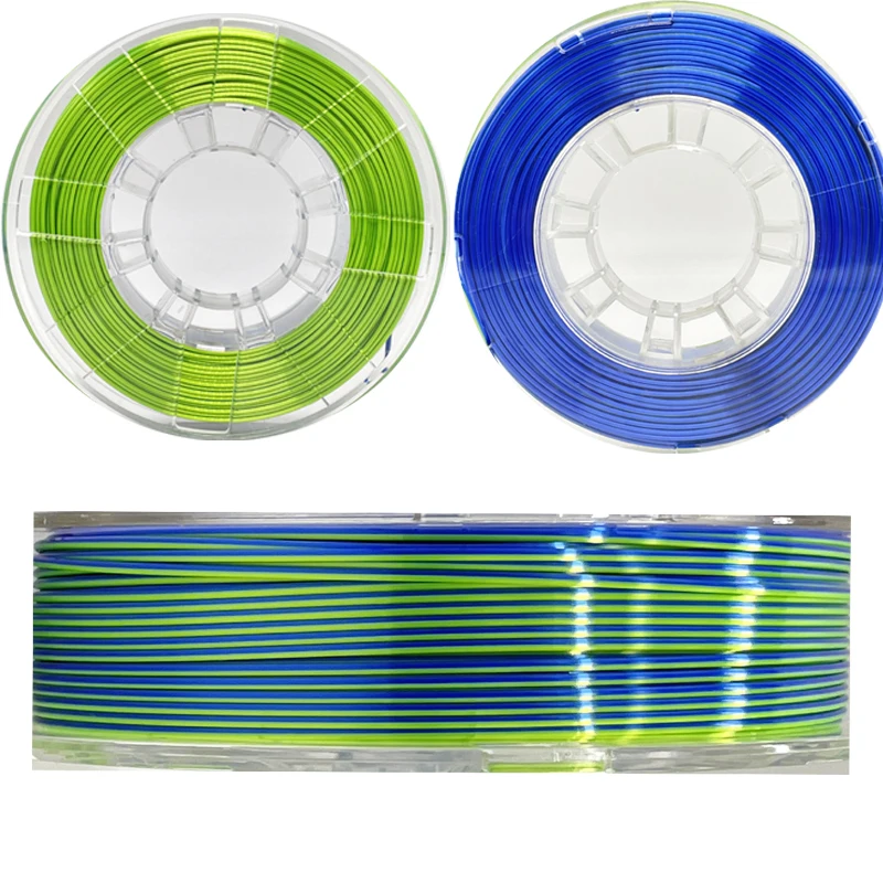 PinRui Torwell quantum pla-two-color shiny silk rainbow magic pla 1.75mm filament dropshipping For 3d Printer