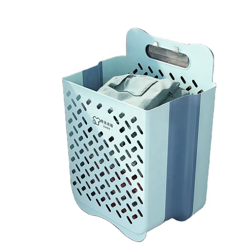 Hanging hollow clothing bags underwear pants organizer foldable dirty clothes hamper boxes Wall Mounted laundry storage basket