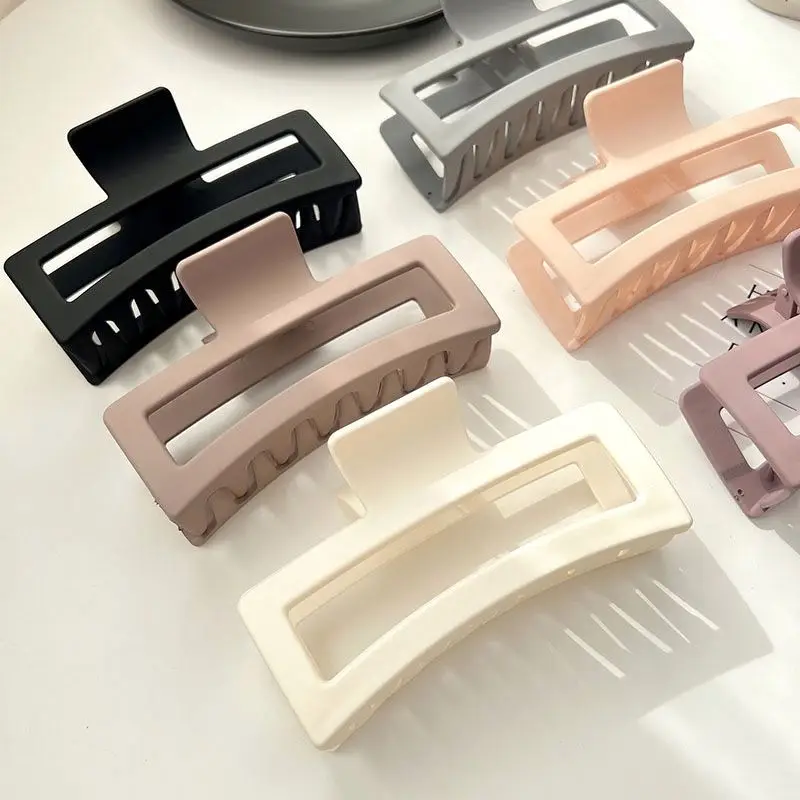 Oversize Frosted Candy Color Big Crab Hair Claws Girl 2023 Elegant Hair Accessories Clamp Large Acetate Hair Claw