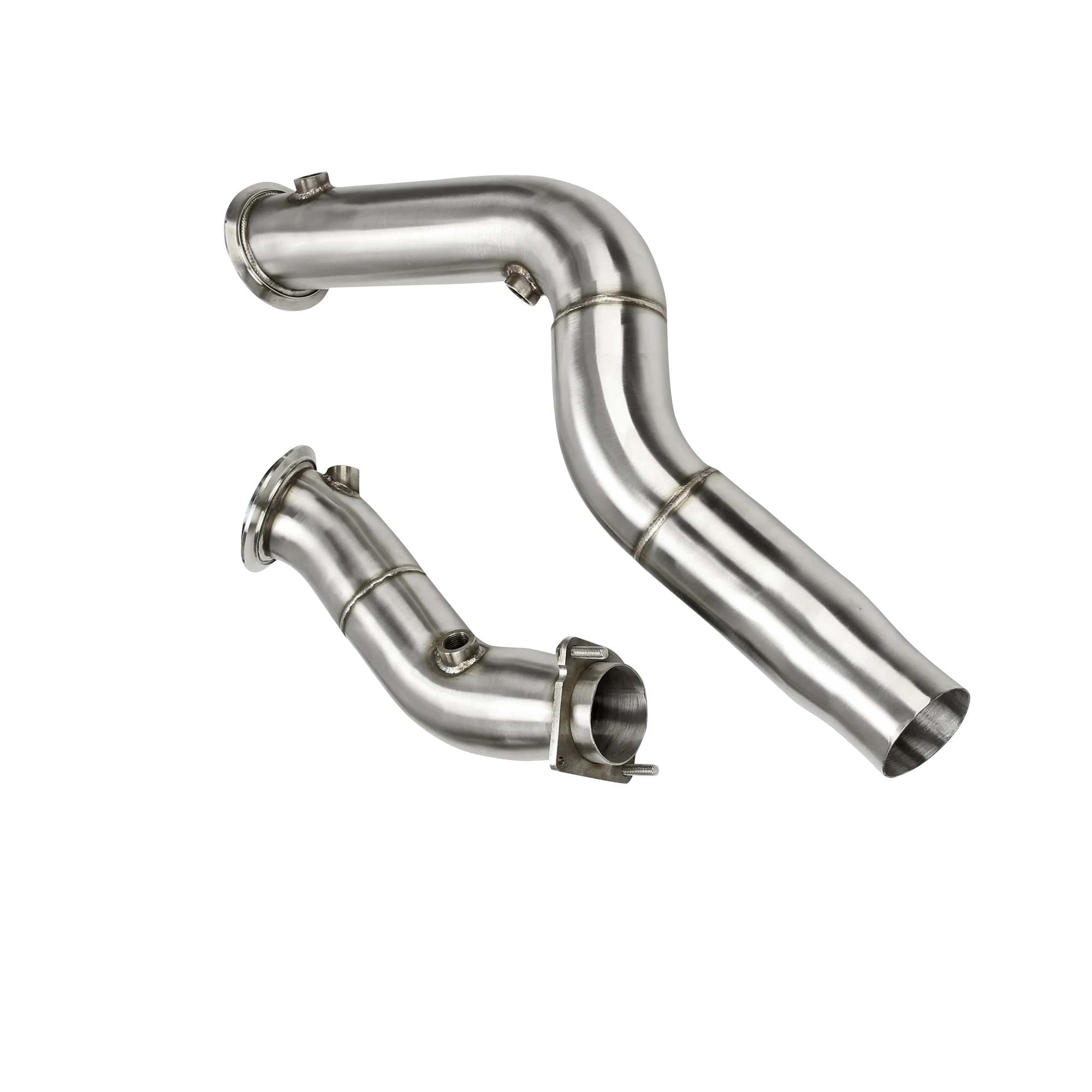 3 CAST STAINLESS STEEL CATLESS DOWN PIPE HIGH PERFORMANCE FIT S55 2015-2018 M3 M4 MANIFOLD
