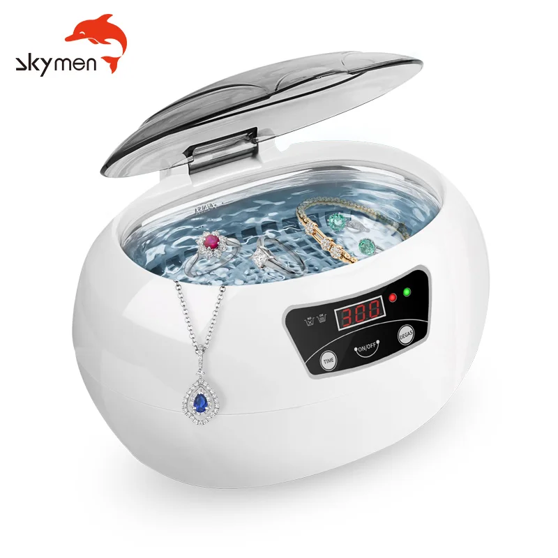 Цифровой портативный бытовой ультразвуковой очиститель очков Skymen JP-890 600 мл 35 Вт Ce