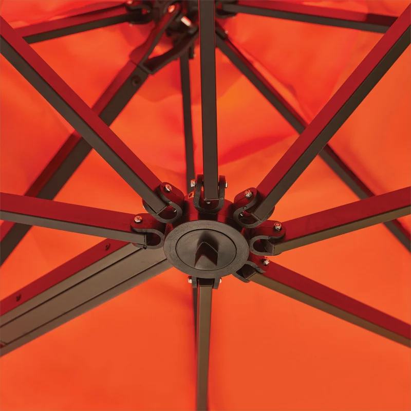 Hot Sales Outdoor Solar Power Umbrella UV protected Garden Parasol with Plastic Water Filled or Marble Base