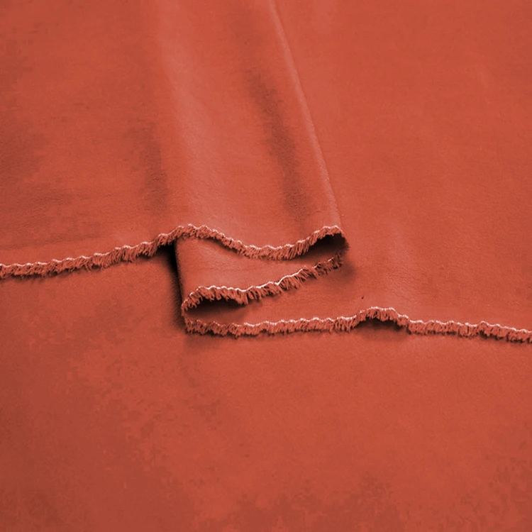 silk crepe fabric 16mm CDC 114cm width No.18 rust red color sell by the yard dress fabric