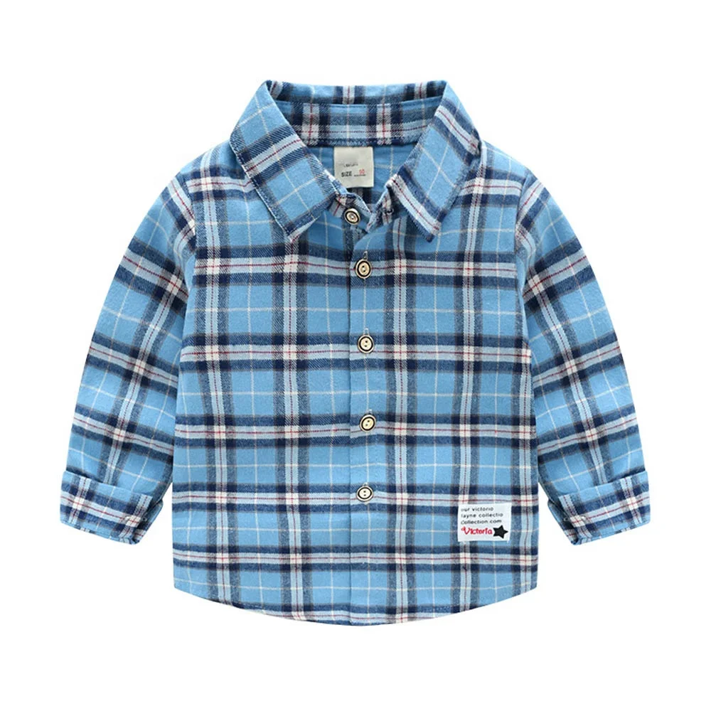 
baby boys flannel shirts kid long sleeve tops child clothes plaid shirt 