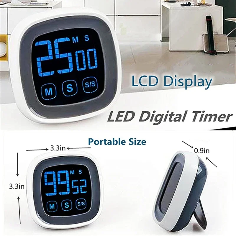 Cooking Touchscreen LCD Classroom Timer Digital Timer for Game Meeting Fitness Study