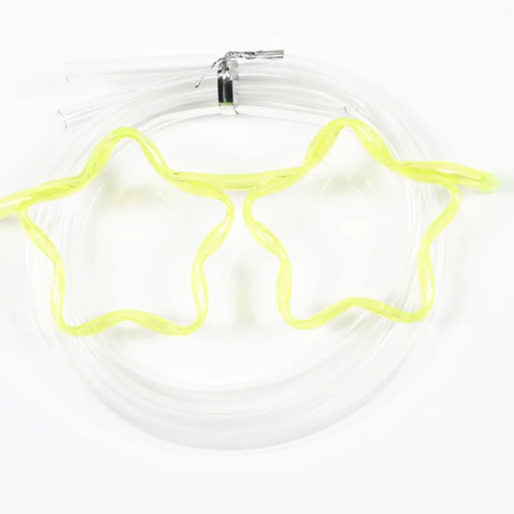 Plastic food grade drinking straws Especial magic colored plastic funny crazy custom word hard curly drinking straw