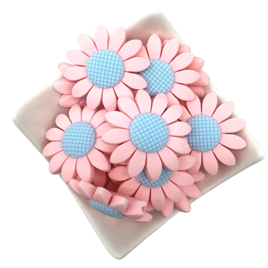 Силиконовые бусины для прорезывания зубов в форме цветка