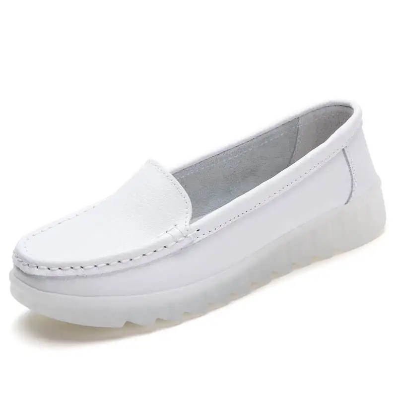 Closed white nurses shoes women comfortable shoes flat shoes ladies