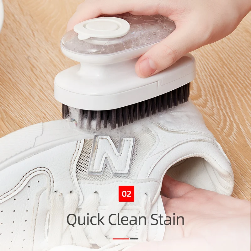 Household Cleaning Palm Brush Washing Brush with Soap Dispenser Kitchen  Bathroom Cleaning Tools Multi-purpose Cleaning Tablet