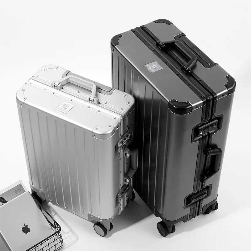 YX13005 High Quality Rigid Suitcase 20 Inch Aluminum Magnesium Alloy Trolley Luggage Cool Life Travel Bag Dental Suitcase