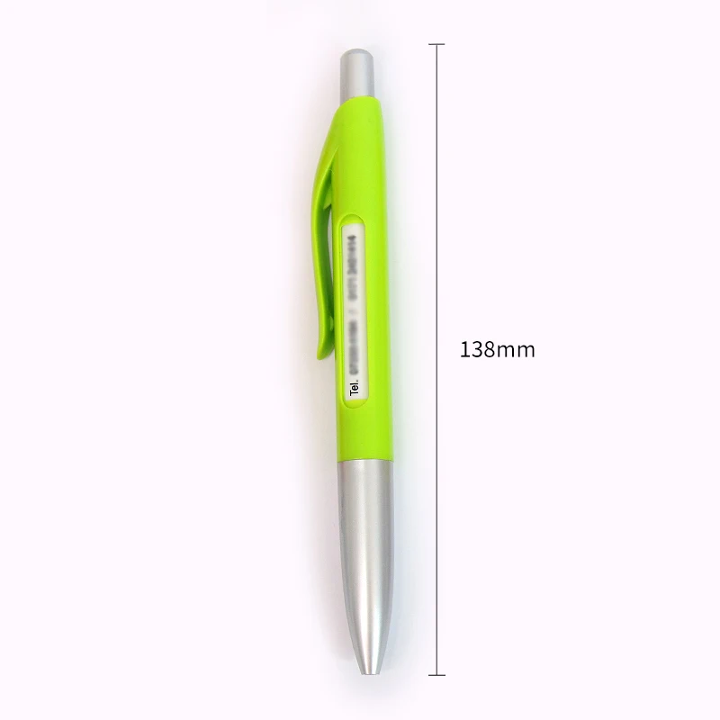 OEM Wide body text window Message Ball Pen, cheap advertising click rubber grip customize 6 rotating ballpoint pens for school
