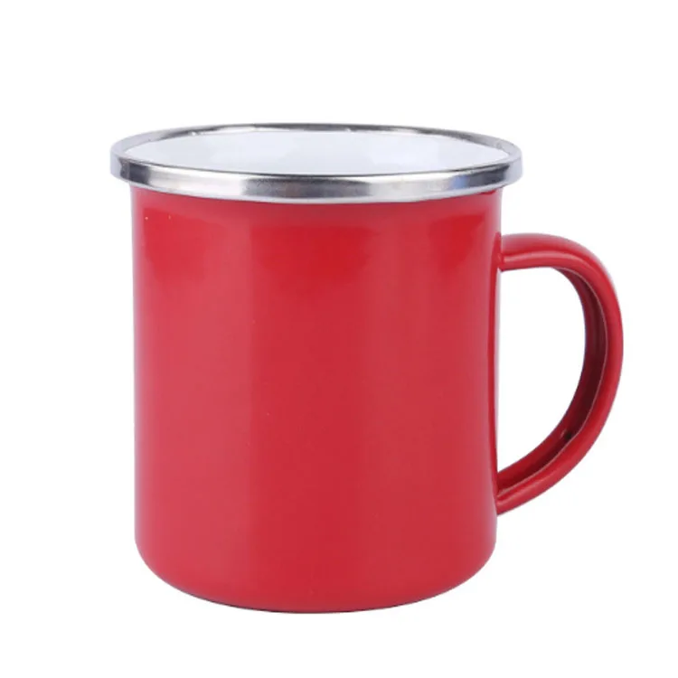 Vintage Sublimation Enamel Coffee Cup Enamelware Custom Enamel Camping Mug