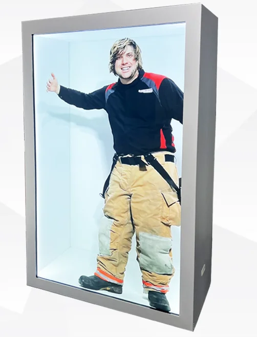 86 inch 3D transparent holographic cabinet floor to floor digital signage LCD 3D transparent holographic LED