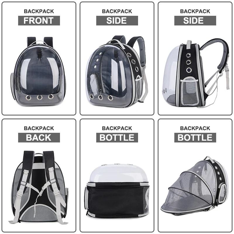 
expandable transparent bubble space capsule pet cat carrying carrier backpack 