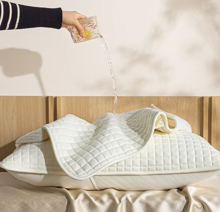 Waterproof - Cotton filling Breathable Pillow Covers Protects Pillows from Dirt Dust and Debris Pillow Protector