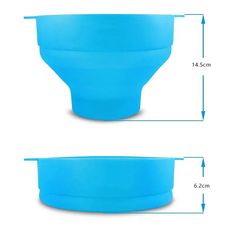 Microwaveable Durable Silicone Popcorn Popper BPA Free Collapsible Hot Air Microwave Popcorn Maker Bowl