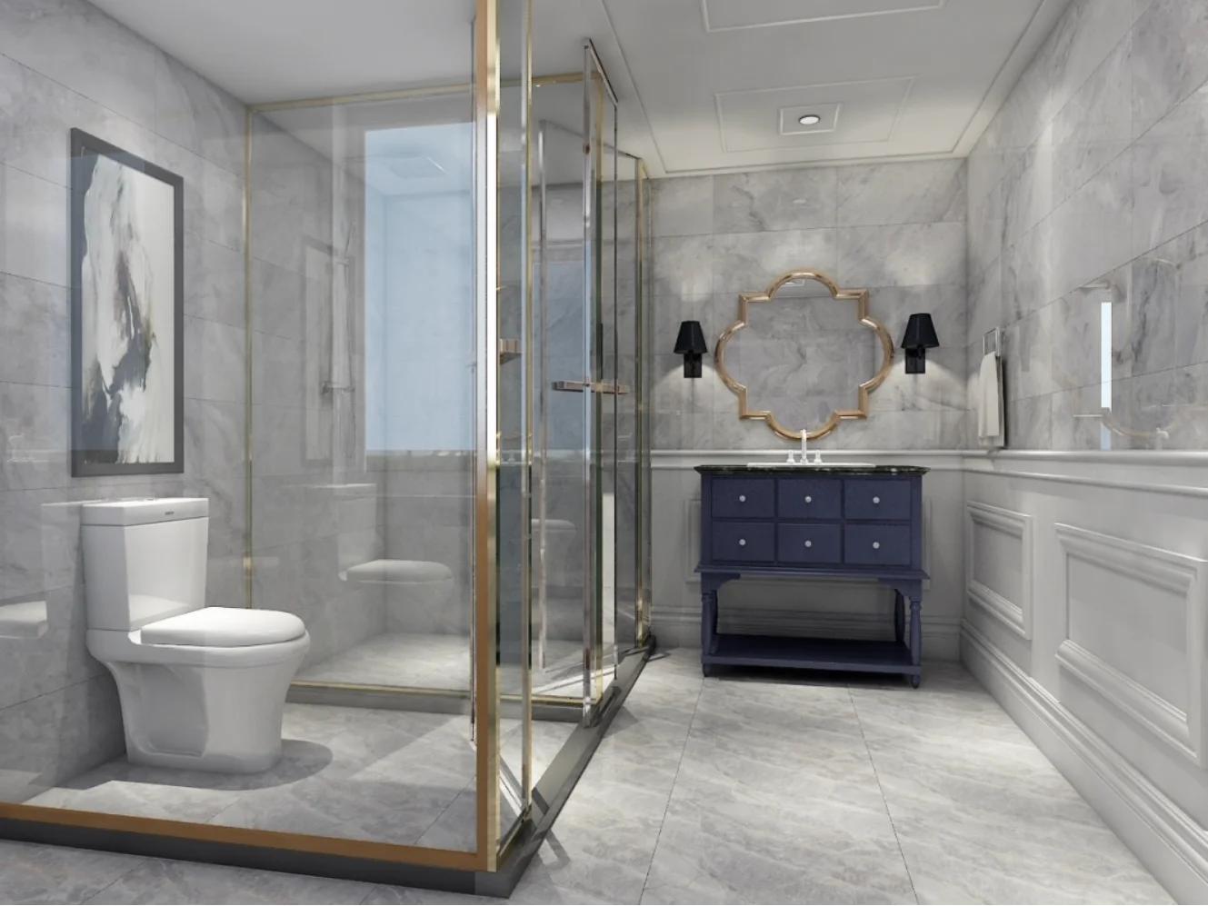 Custom Whole house Complete Bathroom Integrated Shower Room Integrated Prefab Bathroom With Toilet And Basin