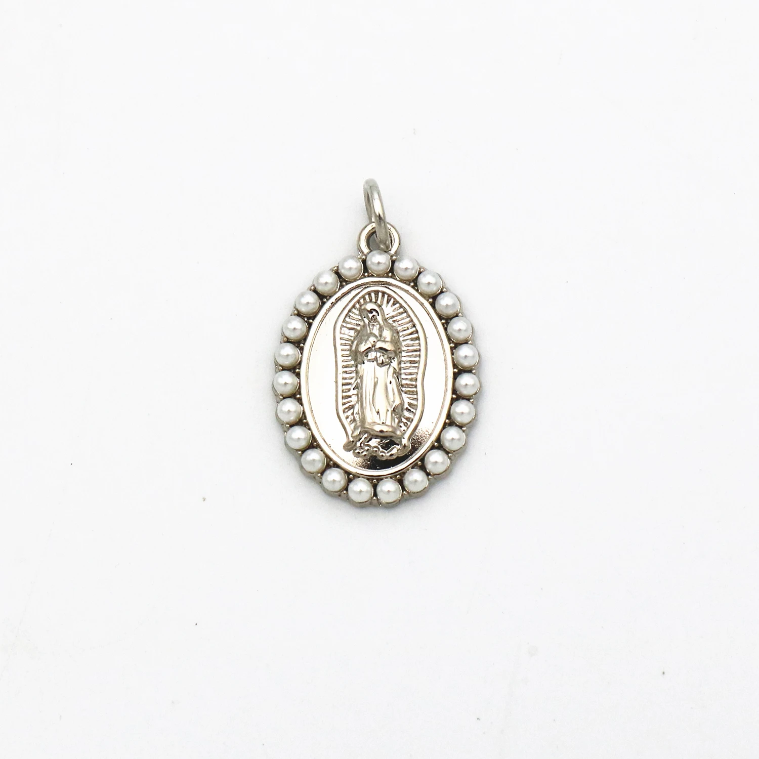 Silver Metal Pendant Jewelry Diamond Necklace Virgin Mary Color Pendant Necklace Jewelry Sets For Women