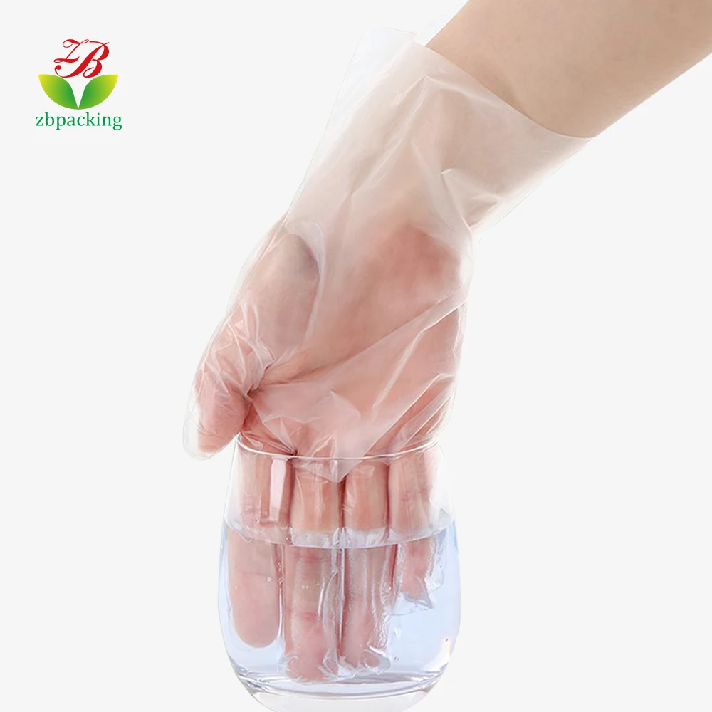 Household kitchen Food Compostable 100% Biodegradable Transparent Customized Eco Friendly Plastic Disposable Glovees