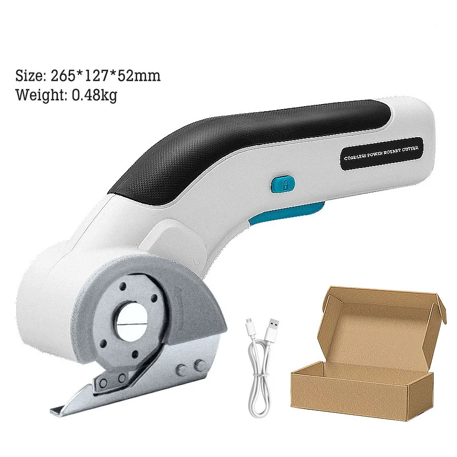 Fast lithium electric scissors, cutting cloth paper-cut board convenient electric round knife cutting machine