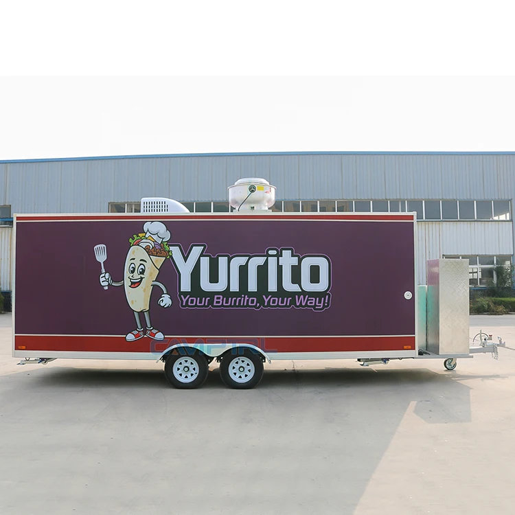 CAMPTRL Factory Price Fully Equipped Food Trailers Pizza Ice Cream Mobile Food Truck For Sale Usa Lunch Fast Food Car