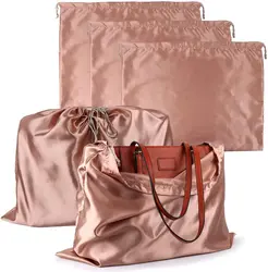 Eco Silk Dust Bag for Handbags Luxury Drawstring Dust Proof Bag Travel Storage Pouch for Shoe Boots