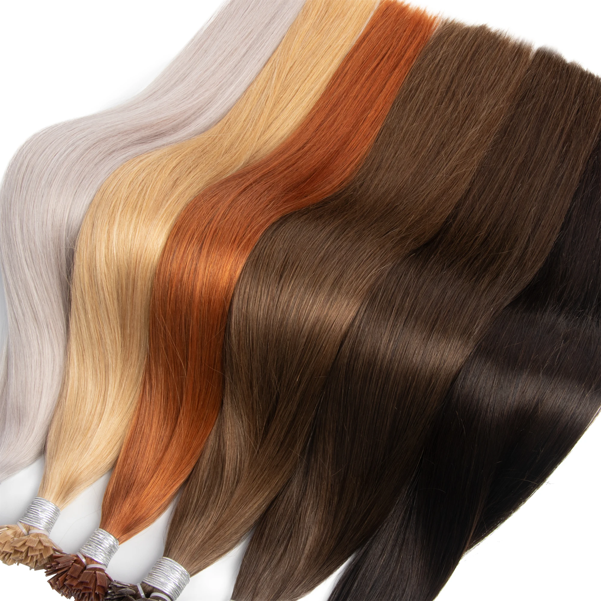 Unprocessed #613 flat tip Pre-bonded Russian human keratin raw virgin Italy heathy glue blonde K tip hair extension