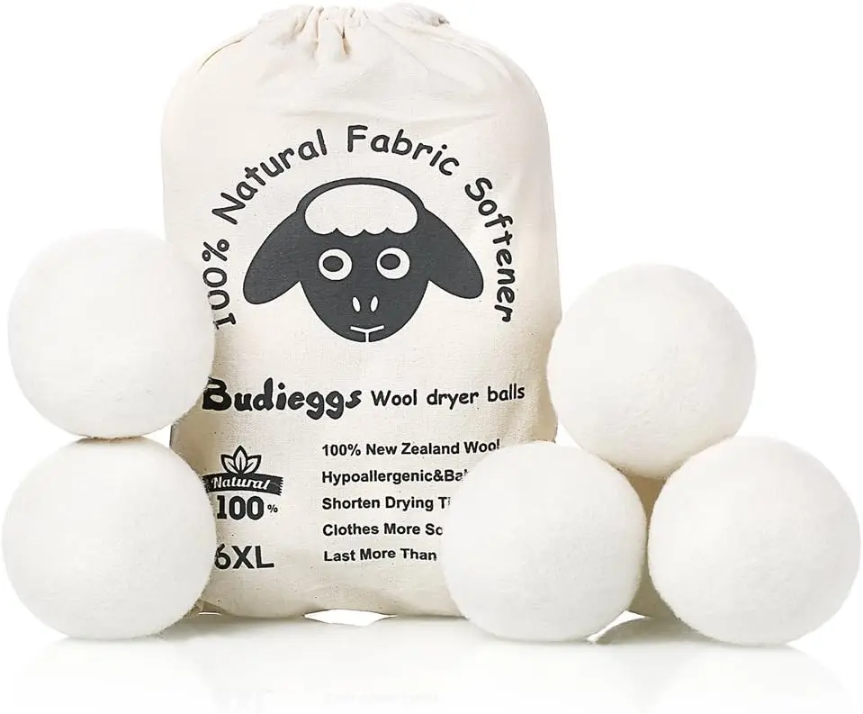 Best Selling 6 Pack Chemical Free 100% New Zealand Organic Wool Dryer Balls for Laundry Washing Machine