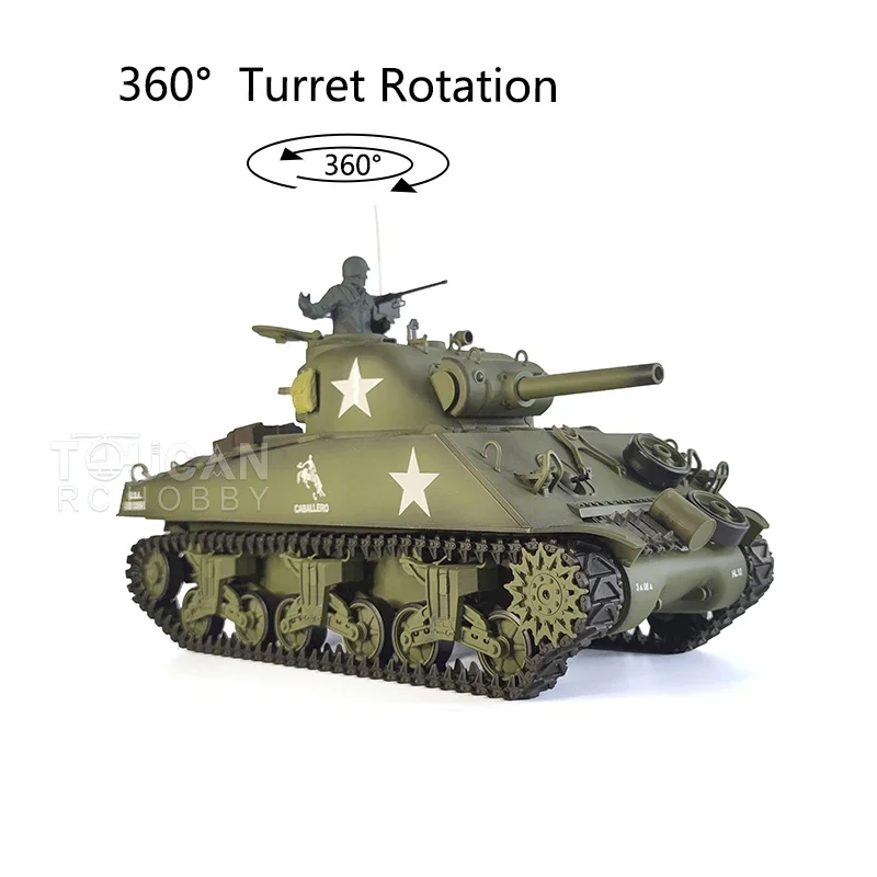 2.4G Henglong 1/16 TK7.0 Plastic M4A3 Sherman RTR RC Tank 3898
