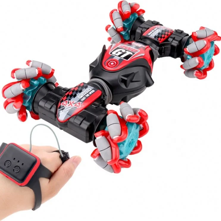 4WD Car Toy RC Stunt Car Gesture Sensor Big Wheel Hand Gesture Remote Control Stunt Twisting Car With Colorful Gradient Lighting