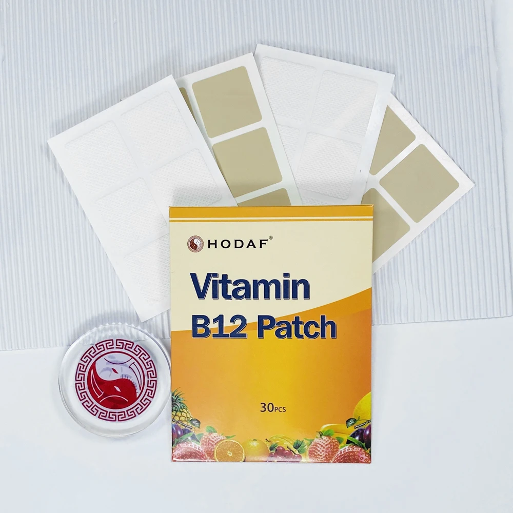 Skin Friendly Private Label Vitamin B12 Patch With Natural Ingredients And Adhesive Backing