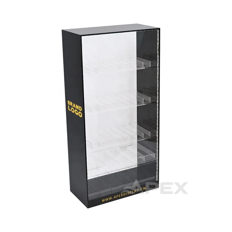 APEX Desktop Acrylic Led Display Cabinet Clear 4 Layers Acrylic Display Rack Shelf