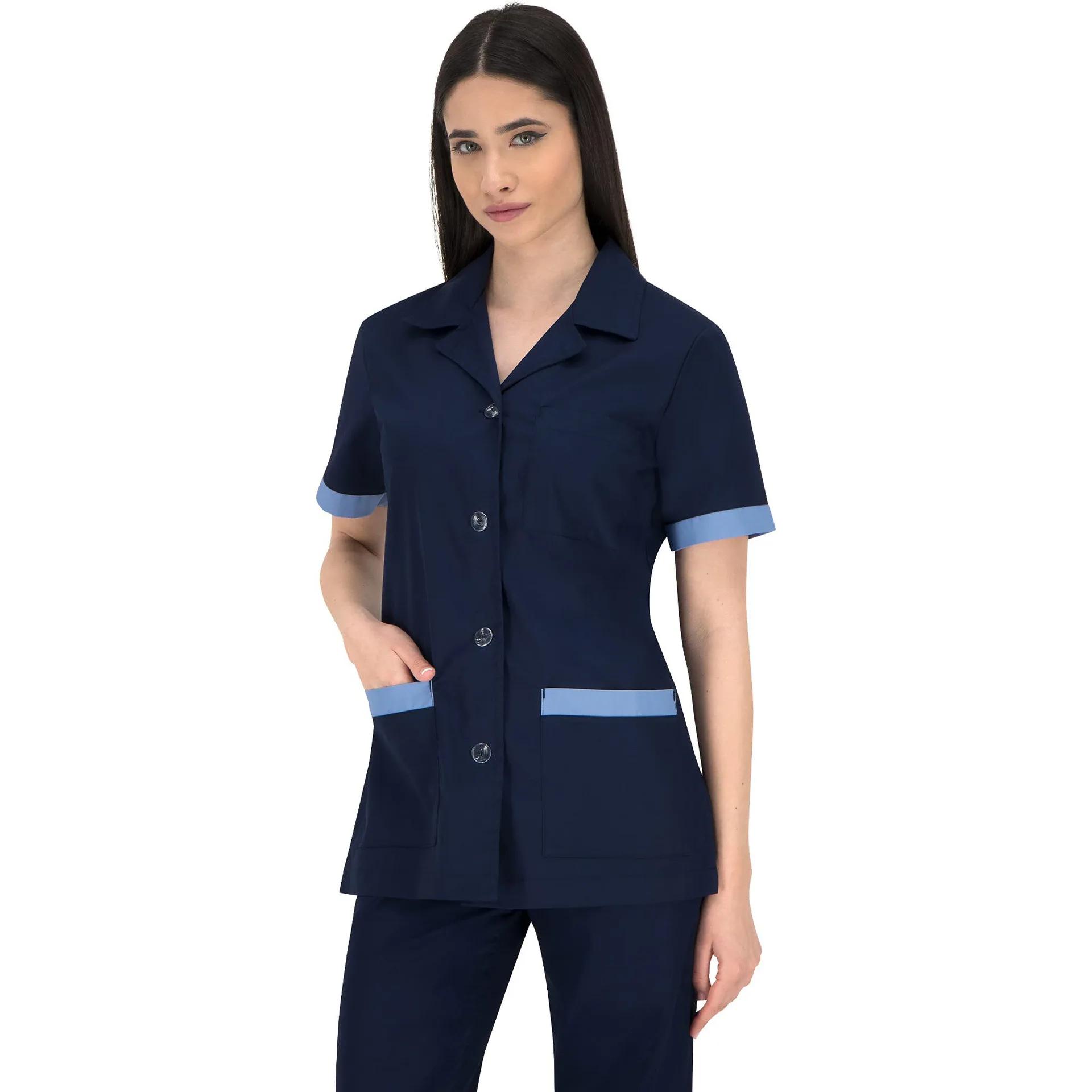 OEM v-Neck technician female clinic customized medical scrubs nurse hospital uniform dress