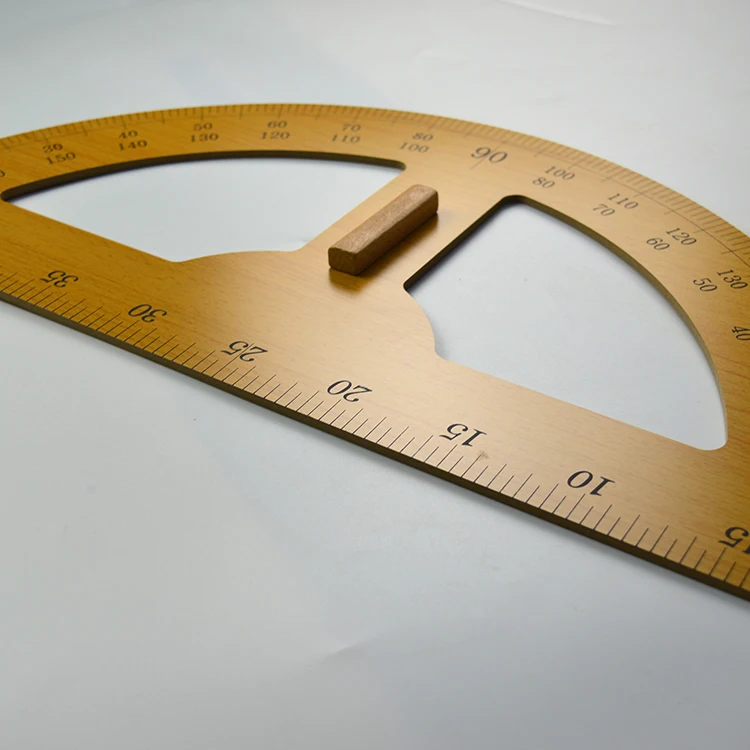 Teacher Blackboard Drawing Tool Classroom Supply Hand Tool Supply Protractor Set Math Classroom Teaching Protractors Nature Wood