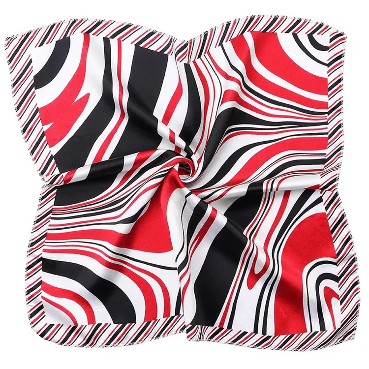 
Wholesale 50x50cm China manufacturer square silk satin scarf for women 