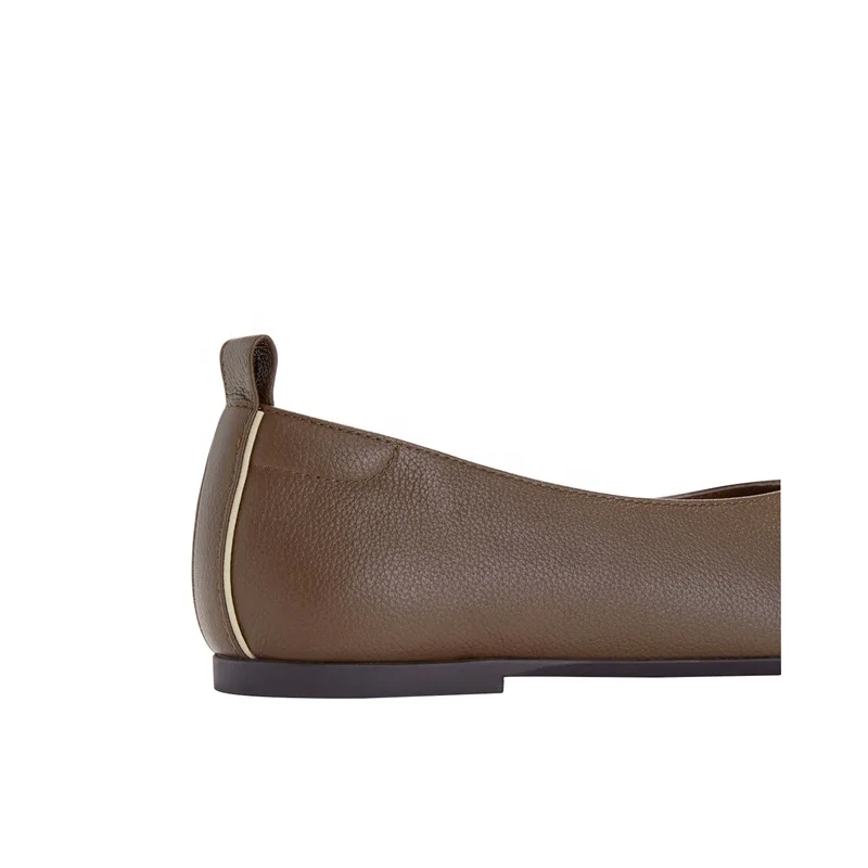 Factory Price Women Casual Shoes Leather Pointy Toe Flat Women Shoes Office Slip on Flat Shoes Female