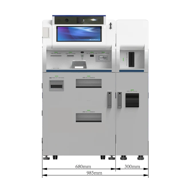 21.5 inch POS card reader Cash accept Cash Dispenser instant bank Card reader thermal printer self service terminal machine
