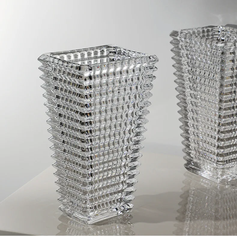 Machine Made Living Room Decor Heavy Flower Arrangement Crystal Mosaic Glass Vase