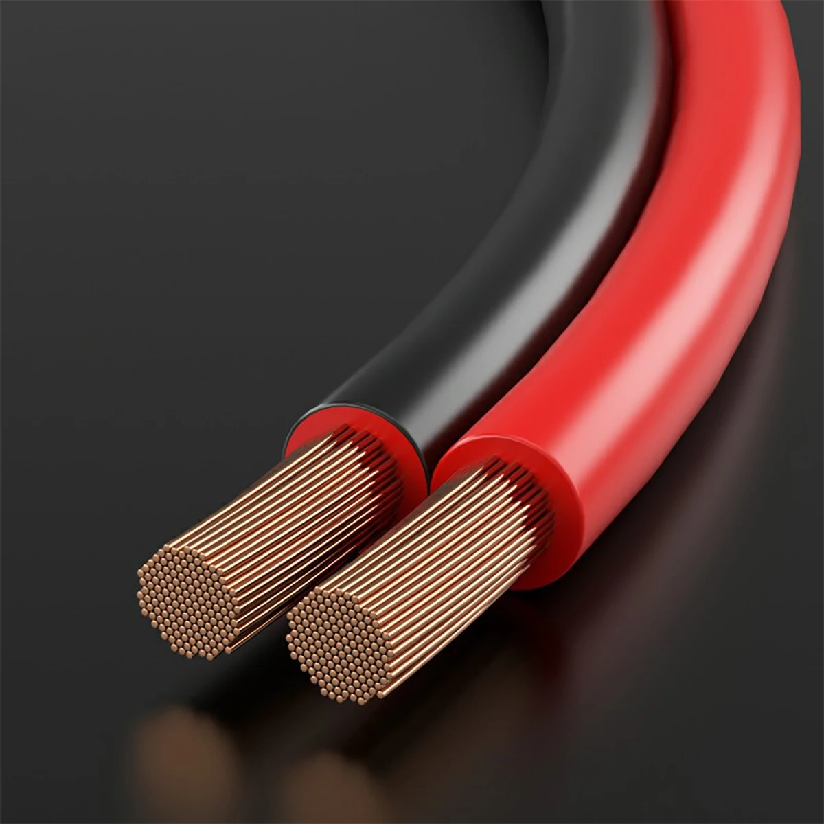 Durable Pvc Jacket Black & Red Cable 24awg Flexible Parallel Flat Twin Wires Soft Silicone Wire Packing For Electrical Use 100m