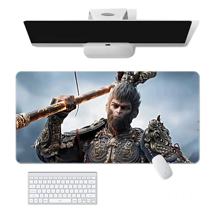 Новый черный миф: Wukong 70x30 см японские аниме-герои игровой большой коврик для мыши резиновый компьютера настольного ПК ноутбука офиса
