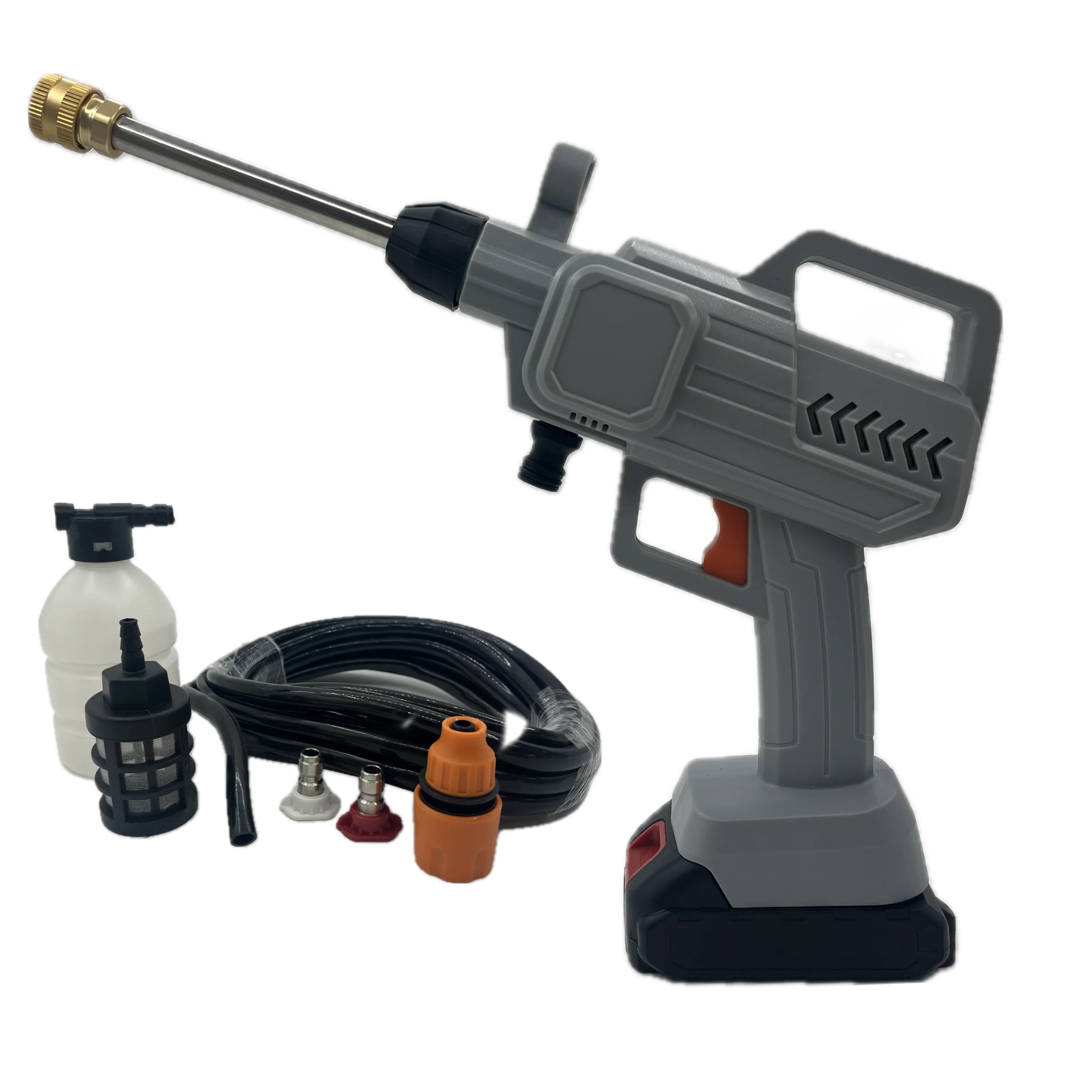 portable powerful high pressure 24V lithium cordless wireless car wash water jet foam gun car washer