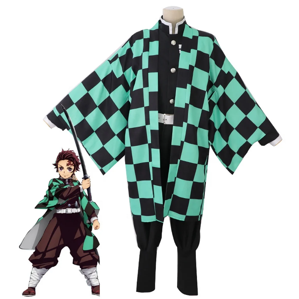 Аниме рассекающий демонов Косплей Tanjirou Kamado Kimetsu no Yaiba Хэллоуин косплей