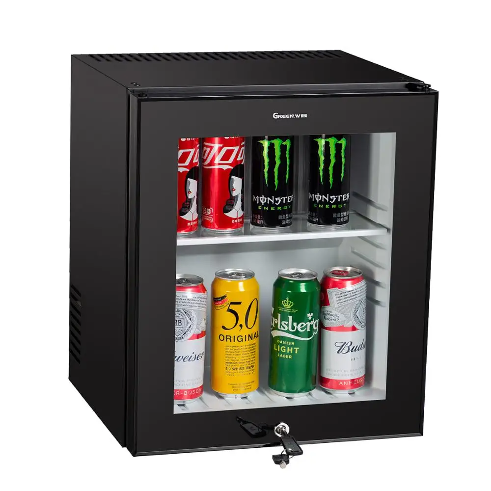 GLASS Door Thermoelectric Refrigerator, Electronic Mini Bar, Heat Pipe Hotel Minibar/fridge