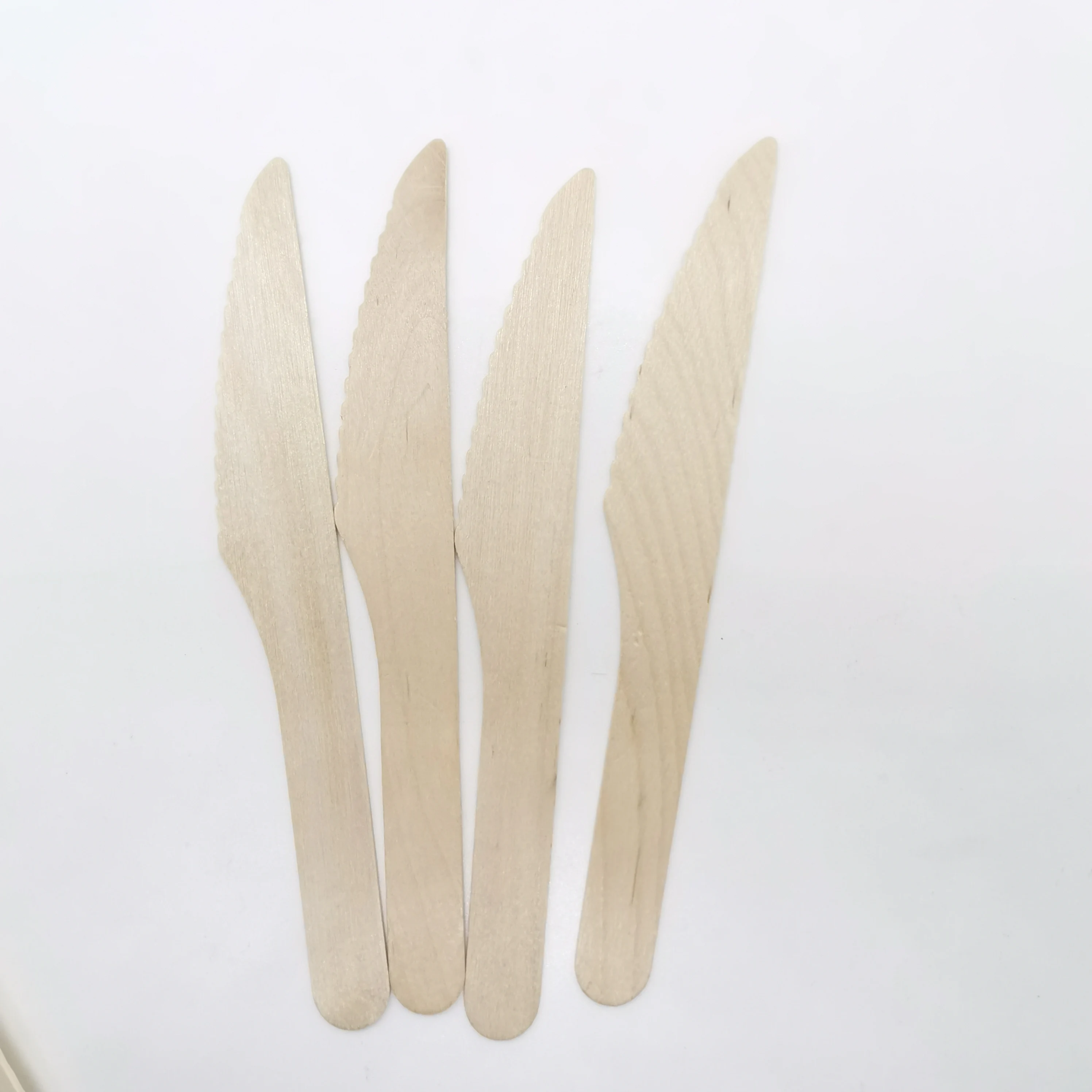 Eco-friendly Biodegradable Disposable Wooden Cutlery for Travel  Wood  Flatware Sets